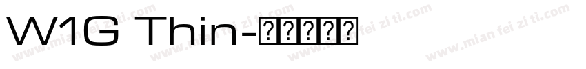 W1G Thin字体转换